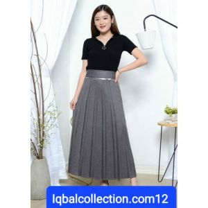 ROK PANJANG PLISKET KANTOR/ROK PLISKET FORMAL MOTIF PITA