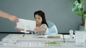 FANTASY T MALL Fantasy UP BG-1B Multifunctional Desktop Reading Stand With Paper Book Holder Width Height Adjustable Foldable For Apple and tablet Devices and Books Comfortable and Easy Use Stand With Page Holder Clips For Upright Sitting Posture
