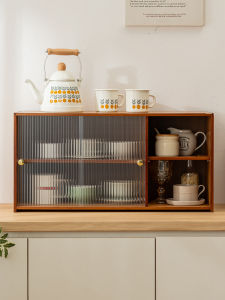 Acrylic Coffee Cup Storage Box Large Capacity Display Shelf Living Room Multi-Function Desktop Organizer Dustproof Rack