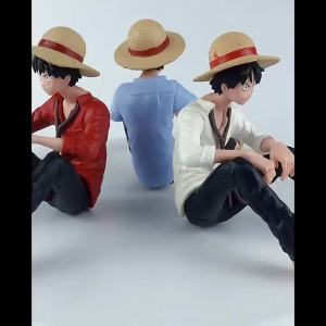 Takara Tomy | New Hot 10cm One Piece Anime Figure Confident Smiley Monkey Luffy Form Face Changing Doll Action Model Christmas Gift Toys Kits
