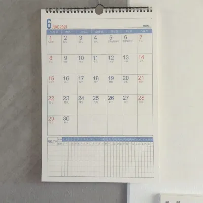 Extra Large 2026 Wall Calendar Simple Grids for Notes Hand Tear Design Annual Yearly Planner Desk Organizer