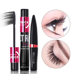 Long-Lasting Non-Smudging Eyelash Primer Gel for Women Waterproof Curling Lengthening Mascara by Manlieta Silkworm Fusion Black Fiber