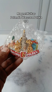 Fridge Tempelan Magnet Kulkas Souvenir Polandia Warzawa Polska 178