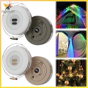 32.8/23 ฟุตแบบพกพาตั้งแคมป์โคมไฟกันน้ำ LED โคมระย้ากลางแจ้งตั้งแคมป์เต็นท์โคมไฟตกแต่งสวนพรรค