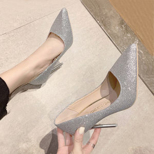 Small Size Wedding Shoes Womens Stiletto Heel New New Bridal Shoes 5cm Sequin High Heels 33 Bridesmaid Shoes Wedding Shoes 7cm