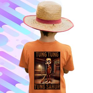 Baju Kaos Anak Laki-laki Gambar TUNG TUNG SAHUR untuk usia 2-13 tahun/atasan anomali tung tung sahur/baju bahan katun 30s