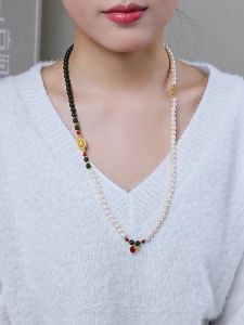Traditional Style Pearl Necklace for Women 5.3-6.3mm Near Round