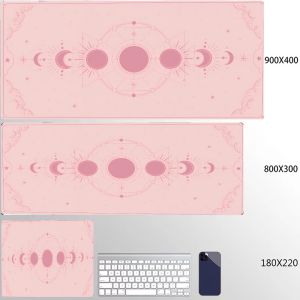 Bandai | Dễ Thương Kawaii Goth Witchy Tarot Alter Mat 800X400 Mm Kích Thước Lớn Pastel Pha Mặt Trăng Miếng Lót Chuột Công Thái Học Đen Game Mousepad
