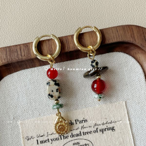 Retro Tassel Earrings Womens Ethnic Style Geometric Pattern Alloy Bohemian Fashion Jewelry Elegant Atmosphere National Style