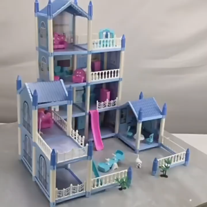 [14 Room+Light] Villa Toys Girls Pretend Play Set Big DIY Doll House Princess Villa Dream Castle Toys for Kids Girls