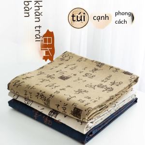 Bàn Tròn Cotton Lanh Phong Cách Trung Hoa Cổ Điển Bàn Ăn Bàn Trà Đệm Phủ Bàn Trang Trí Nhà Văn Phòng Hội Họa Khách Sạn Cà Phê