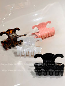 Large Size Tortoiseshell Acetate Hair Clips Lisa Triumph Arch Shark Bite Hair Grips Womens Fashion Accessories Organic Glass