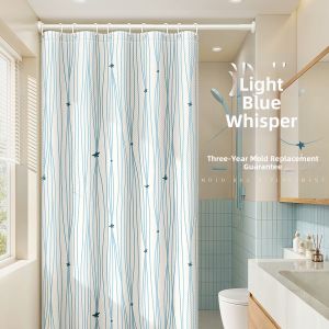 WEILAISHI | Waterproof Mold-proof No-drilling Thickened Shower Curtain