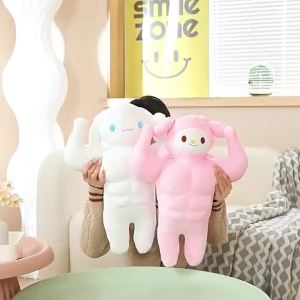 70cm Cartoon Dolls: Sanrio Kuromi, Cinnamoroll, & Cute Muscle Dolls