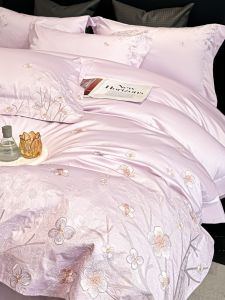 Luxury Cotton Long-staple Bedding Set 4PCs Purple