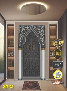 Stiker Dekorasi Musholla /Dekorasi dinding ruang Musholla Rumah Kantor dll. Sticker Dekorasi Dinding Musholla Rumah Termurah  Wallpaper Sticker Mihrab Musholla Rumah