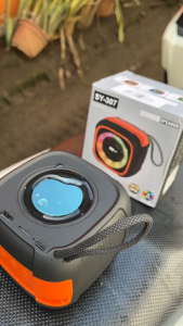 High Quality NEW PORTABLE BLUETOOTH SPEACKER | Wireless Bluetooth speaker Phone Holder with Powerful Sound FM radio Dynamic RGB Lighting Effects | IPX6 Waterproof & 10H Playtime | 1200mah High-Capacity Battery | Ultra Super Boost High Fidelity Speaker