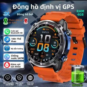 Đồng Hồ Thông Minh Quân Sự 2025 Với Bản Đồ Ngoại Tuyến Pin 1000mAh Định Vị GPS Bộ Nhớ 4GB Máy Nghe Nhạc MP3/MP4 Thiết Bị Theo Dõi Thể Thao Bơi Lội Dành Cho Android & iOS
