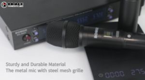 Sistem Mikrofon Nirkabel 4-Channel AUDIO ELEMENT UHF Cordless Dynamic