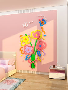 Princess Room Corner Decoration and Layout Supplies Kids Bedside Wall Sticker Painting Cartoon Door Sticker Girl Bedroom