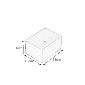 Acrylic Plastic Desktop Storage Box Commercial Tea Bag Organizer Coffee Sugar Cotton Swab Holder Home And Office Supplies