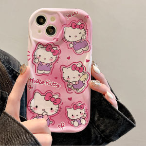 Kitty Cat Compatible Full Cover Silicone Protective Case for iPhone 15 Apple 13 Redmi K70 Huawei Mate60 Oppo Cartoon Vivox100 New Xiaomi 14pro Honor