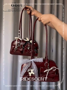 OOIU รุ่นโบว์หน้า กระเป๋าหนังพียู โปรโมชั่น พร้อมโบว์ลูกไม้