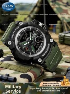 COJR | Military Tactical Training Waterproof Night Vision Electronic Watch