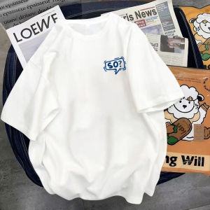 Áo Thun Tay Ngắn Phong Cách Mỹ Thường Ngày Mùa Hè Cho Nam Áo Thun Cotton Nguyên Chất Dáng Rộng Đa Năng Tay Lửng Màu Trắng Sáu Điểm