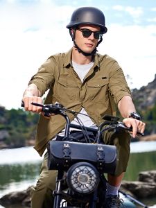 Jeep | Jeep Outdoor Mens Shirt Breathable Water-Resistant Long Sleeve Polo Comfortable Casual Clothing Spring Summer Autumn Seasonal Wear