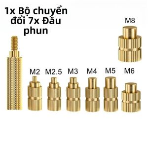 Bộ Dụng Cụ Lắp Đặt Đai Ốc Nhiệt Kèm Đầu Nối Và Đầu Vặn Cho Máy Hàn 936/937/900M Kích Thước M2-M8 Phụ Kiện Đai Ốc Vít Máy In 3D