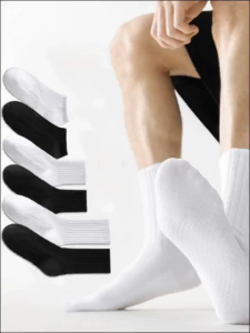 5/1Pairs Cotton Socks Deodorant Sports For Mens Black and White Socks Ankle/Mid-tube/Tall-tube Socks