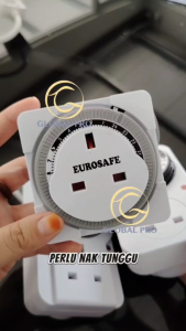 [ SIRIM ] EUROSAFE /M-Lite / RAPID-TECH 24Hours Timer Switch Plug (13A)Save Energy Auto ON /OFF THEBEN type Home /Office