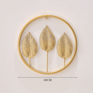 Luxury Creative Leaf-shaped Circular Wall Hanging