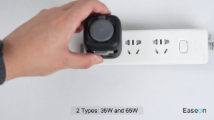 Havit 65W 35W GaN Charger | Built-In USB-C Retractable Cable | Fast Charge | Laptop Charger