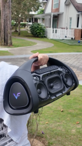 Vinnfier Tango XT710 400W X-Bass DSP IPX6 Portable Party Karaoke Speaker with 2 Wireless UHF Microphones  Speaker