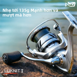 Máy Câu Cá CHILENT LUKNIT II 1500-3000 Tỉ Số Truyền 5.2:1 Cuộn Dây Kim Loại 135g Tay Quay Đôi Chống Nước Dùng Cho Biển Sông Hồ