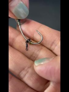 6Pcs Ronnie Rig Pre‑Tied Carp Fishing Rigs – Ready‑Made Spinner Rig with QC Swivel & Curved Shank Hooks for Pop‑Up Boilies