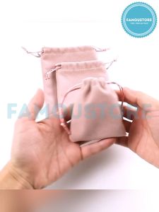 Famoustore Gold Velvet Drawstring Bag Jewelry Jewellery Pouch Doorgift Pouch Ornaments Lucky Storage Beg Emas Uncang Doorgift 绒布袋