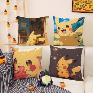 Bandai | Pokemon Kyurem Anime Plush Pillow Cover Soft Short Plush Cushion Cover For Sofa Bedroom Living Room Home Decor Gift
