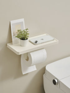 Bathroom Toilet Paper Holder Stainless Steel Wall Mounted No Drilling Required Creative Kitchen Bathroom Tissue Storage Rack