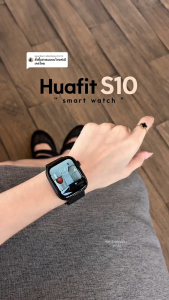 🎄Aolon&Huafit S10 สมาร์ตวอทช์หน้าจอ IPS 1.83" ตัวเครื่องบางพิเศษ ตรวจวัดและแจ้งเตือนอัตราการเต้นหัวใจ บันทึกการนอน รองรับโหมดกีฬา 23 แบบ กันน้ำระดับ IP68 แบตเตอรี่รอรับสายได้นานสูงสุด 7 วัน