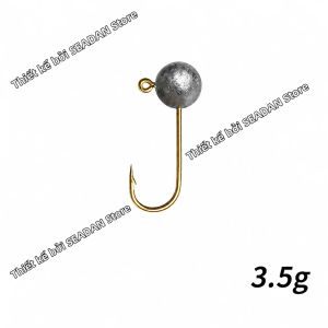 Móc Câu Cá Nhỏ Hopeblaze Micro Rock Fishing Ball Jig Head 1.5/2.5/3.5/5g Móc Câu Thép Carbon Cao Cấp Mạ Vàng Có Ngạnh Dùng Cho Cá Hồi Cá Rô Cá Mú Câu Cá Suối.