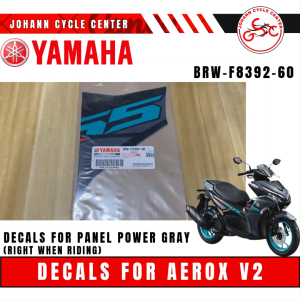 YAMAHA STICKERS / DECALS FOR AEROX V2 DECALS FOR PANEL POWER GRAY PART NUMBER BRW-F8392-60