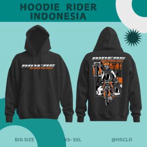 Hoodie Jumper HSCLO Rider Indonesia: Sweatshirt Pocket Bahan Fleece Ukuran Jumbo Big Size XS S M L XL XXL 3XL 4XL 5XL