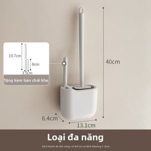 LANJIAOLUO | Bộ Cọ Toilet Treo Tường Không Cần Khoan 360°