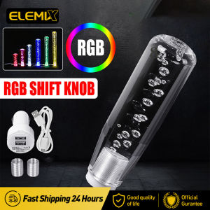 Universal LED Crystal Car Gear Lever Shift Knob Manual 12/24V With USB Charger 10/15/20/25/30/40CM