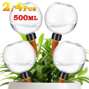 2/4Pcs 500ML Plants Watering Globes Automatic Drip Irrigation System Self Watering Plant Watering Bulbs for Garden Flower Plants