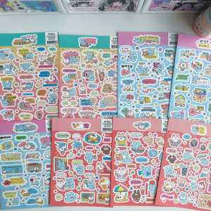 1/8PCS Korean Cute Cartoon Animal Stickers Cartoon Mouse Daily Stickers Hand Account Diary Scrapbook DIY Decorative Stickers