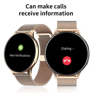 Round Smart Watch Women Waterproof Smartwatch Men Women Fitness Tracker Blood Pressure Monitor for Android IOS Smart Clock